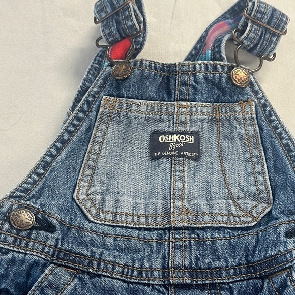 OshKosh B'gosh - Kids Lined Denim Overalls with Patch design - Picture 4 of 6